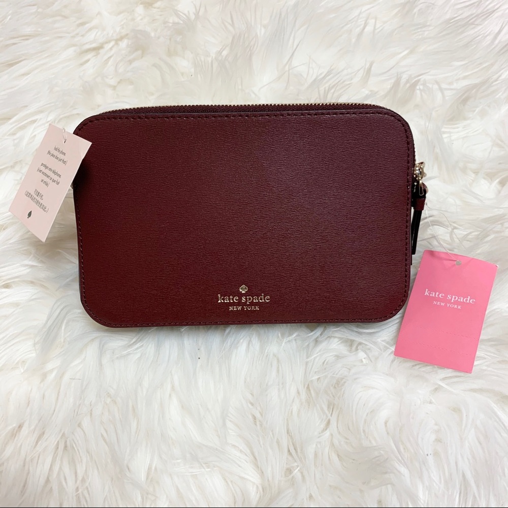 Kate Spade Small Crossbody Floral Pup Double Zip - Picture 3 of 7